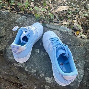 Nike Air Force 1 low Psychic Blue EBay tag authenticated!